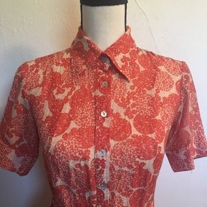 Da-Nang Cotton Floral Button-Down Dress